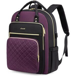 Laptop Backpack Purse for Women, 15.6" Laptop Bag for Travel with USB